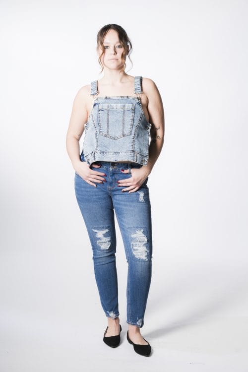 Double button Skinny w Destroy