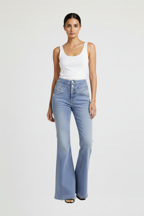 Triple Button Flare (Recommend to place order 1 size up)